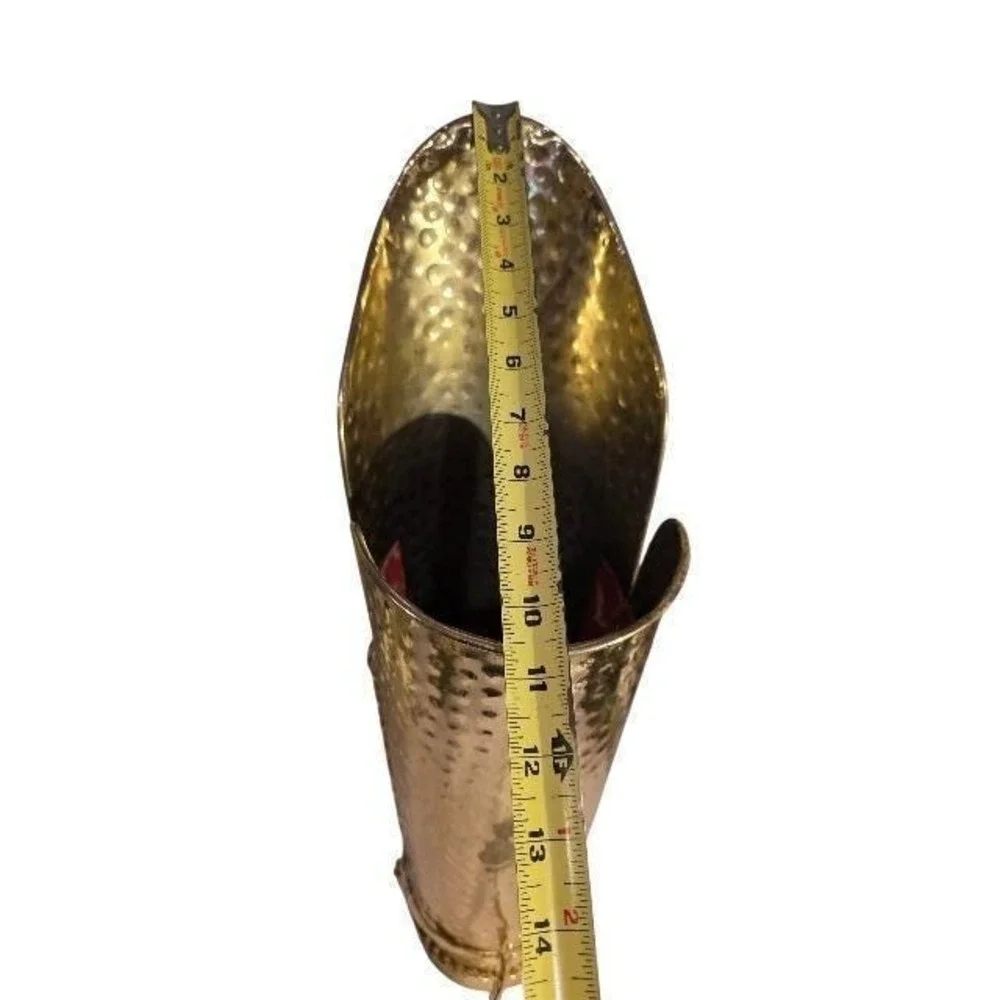 Vintage Hammered Brass Boot Umbrella Stand Luxury Storage Walking Sticks‎ Holder
